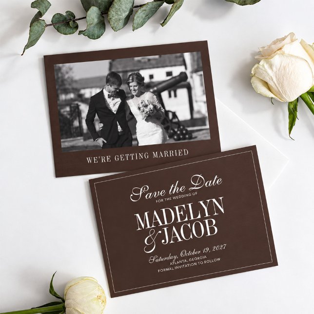 Brown Classic Wedding Save the Date (Creator Uploaded)