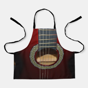 Brown Classical Guitar, Kids Full Print Apron