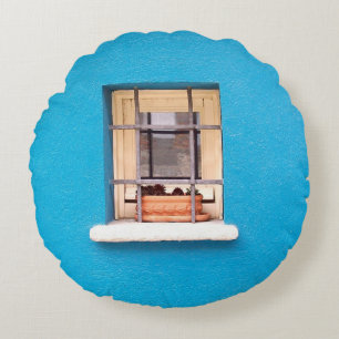 BROWN CLAY POT ON WINDOW ROUND CUSHION