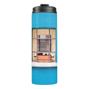BROWN CLAY POT ON WINDOW THERMAL TUMBLER