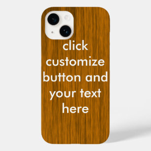 brown close‐grained wood texture Case-Mate iPhone 14 case