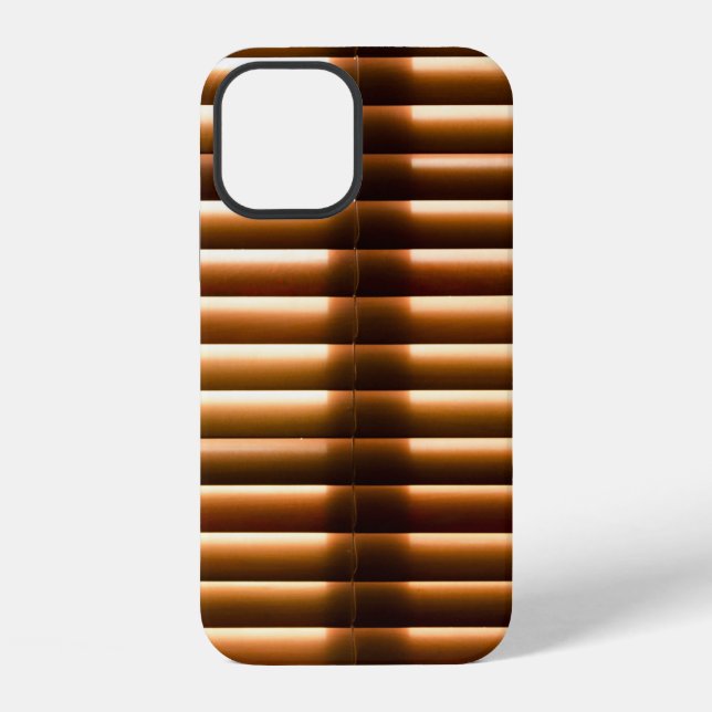 Brown closed window blinds iPhone case (Back)