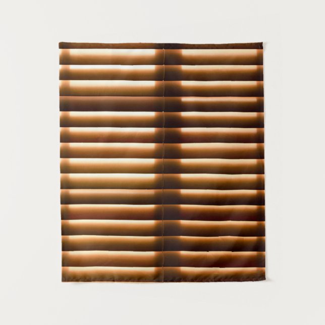 Brown closed window blinds tapestry (Front)