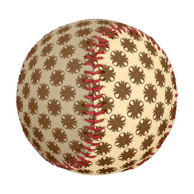 Brown Clover Ribbon by Kenneth Yoncich Baseball (Angled)