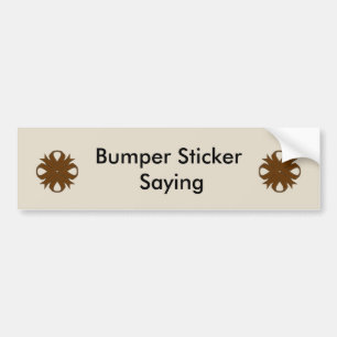 Brown Clover Ribbon by Kenneth Yoncich Bumper Sticker