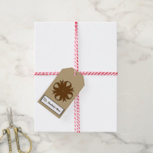Brown Clover Ribbon by Kenneth Yoncich Gift Tags