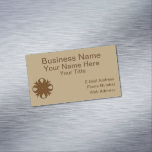 Brown Clover Ribbon by Kenneth Yoncich Magnetic Business Card