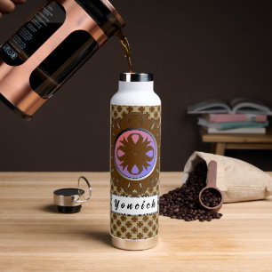 Brown Clover Ribbon by Kenneth Yoncich Water Bottle