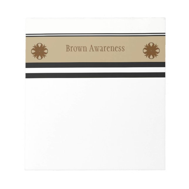 Brown Clover Ribbon Notepad (Front)