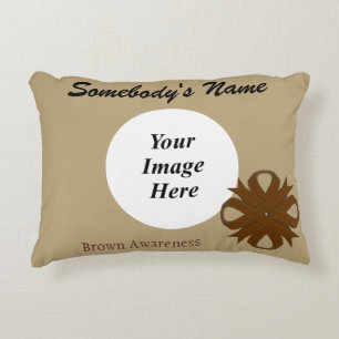 Brown Clover Ribbon Template by Kenneth Yoncich Decorative Cushion