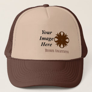 Brown Clover Ribbon Template by Kenneth Yoncich Trucker Hat