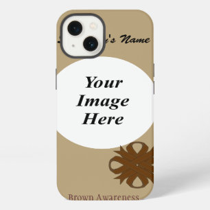 Brown Clover Ribbon Tmpl by Kenneth Yoncich iPhone Case