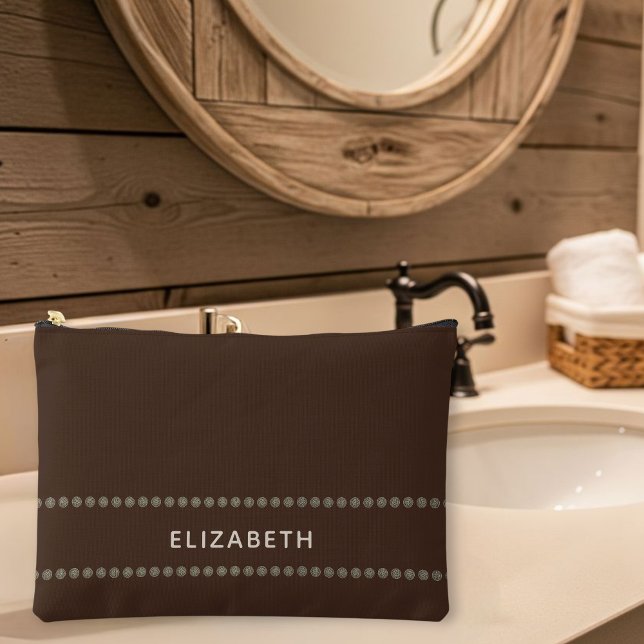 Brown Clutch Bag, Classic Rustic Style, for her Accessory Pouch (Creator Uploaded)