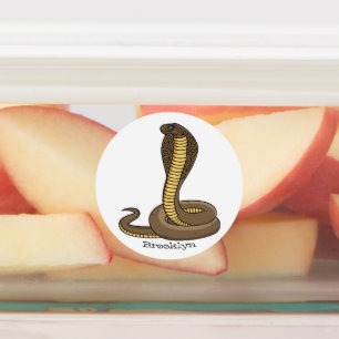 Brown cobra snake illustration
