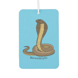 Brown cobra snake illustration car air freshener