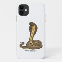 Brown cobra snake illustration 