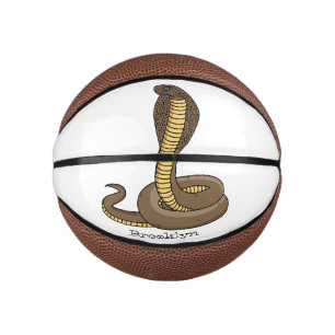 Brown cobra snake illustration  mini basketball