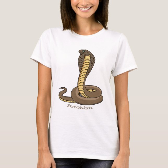 Brown cobra snake illustration T-Shirt (Front)