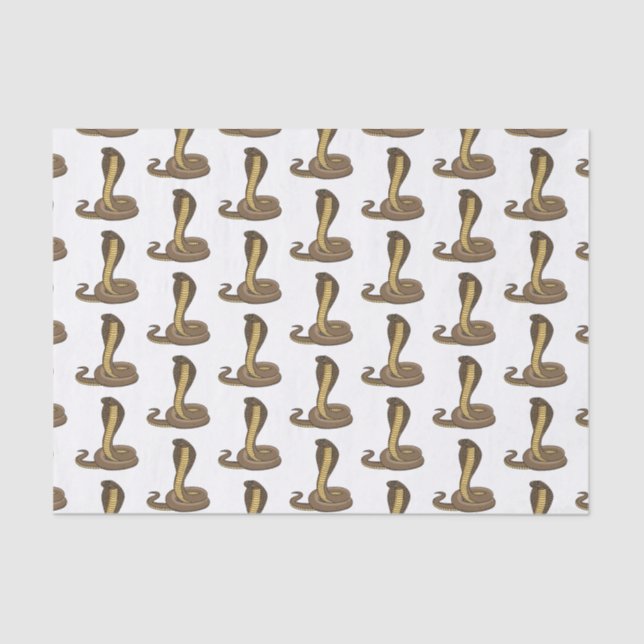 Brown cobra snake illustration  tissue paper (Front)
