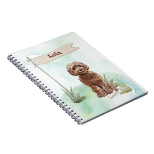 Brown Cockapoo Congratulations on New Dog Notebook