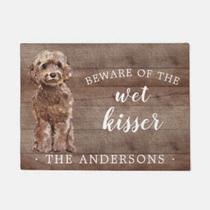 Brown Cockapoo Dog Personalised Door Mat