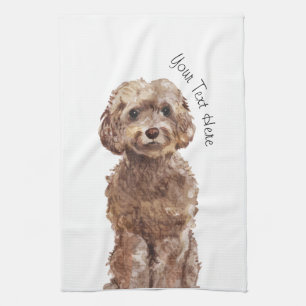 Brown Cockapoo Kitchen Towel