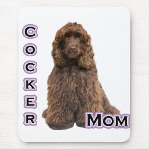 Brown Cocker Spaniel Mum; Cocker Spaniel Mother Mouse Pad