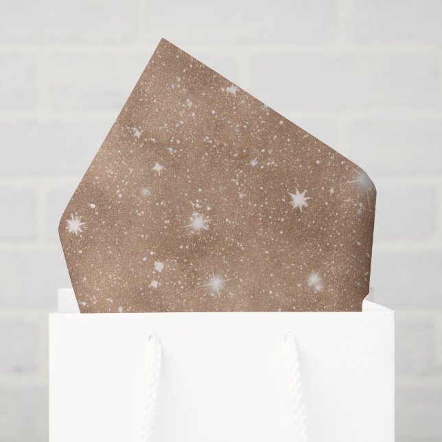 Brown Cocoa Glitter Birthday Tissue Paper (Gift Bag)