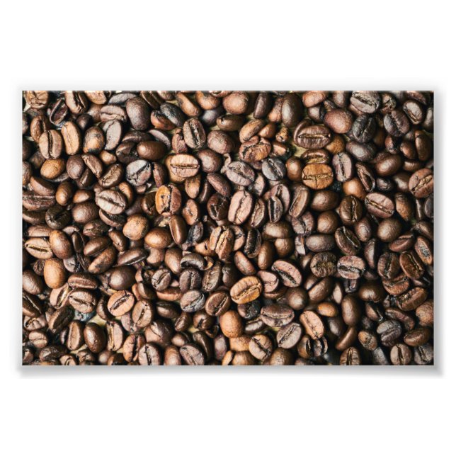 Brown Coffee Bean Background Photo Print (Front)