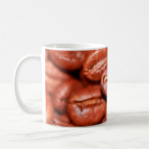 Brown coffee beans roasted mug