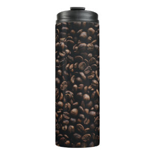 Brown coffee seeds thermal tumbler
