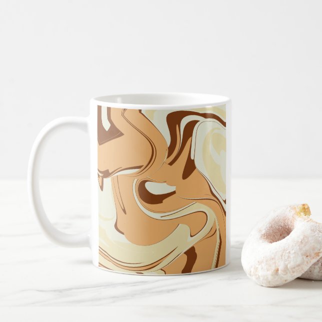 Brown Coffee Swirl Mug (With Donut)