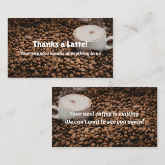 Brown Coffee Thank You Card Beans Style