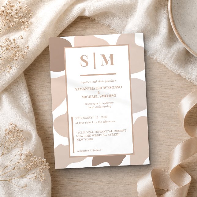 Brown Coffee Tone Wedding Invitation (Creator Uploaded)