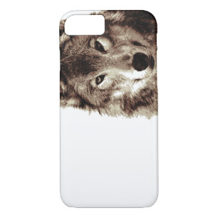 Brown Colour Tones Wolf iPhone 7 Case