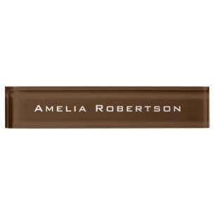 Brown Colour Trendy Modern Professional Custom Nameplate