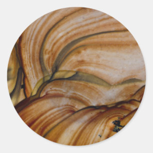 Brown coloured Deschutes Jasper Classic Round Sticker