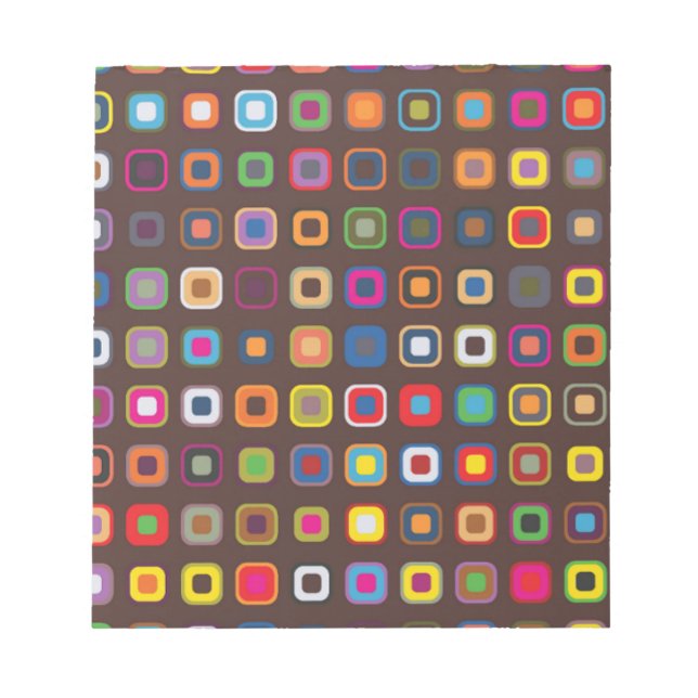 Brown Coloured Square Pattern Notepad (Front)