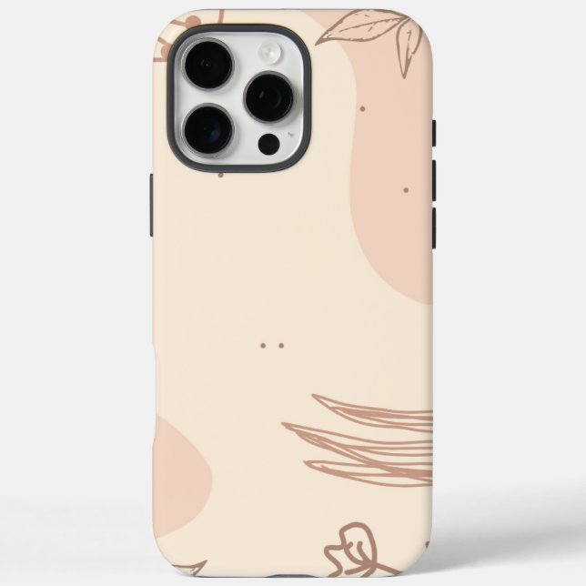 Brown Colourful Floral Linktree | Case-Mate iPhone Case (Back)