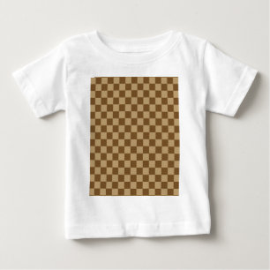 Brown Combination Classic Chequerboard Baby T-Shirt