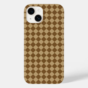 Brown Combination Diamond Pattern by STaylor Case-Mate iPhone 14 Case
