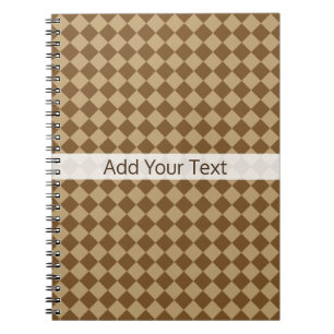 Brown Combination Diamond Pattern by STaylor Notebook