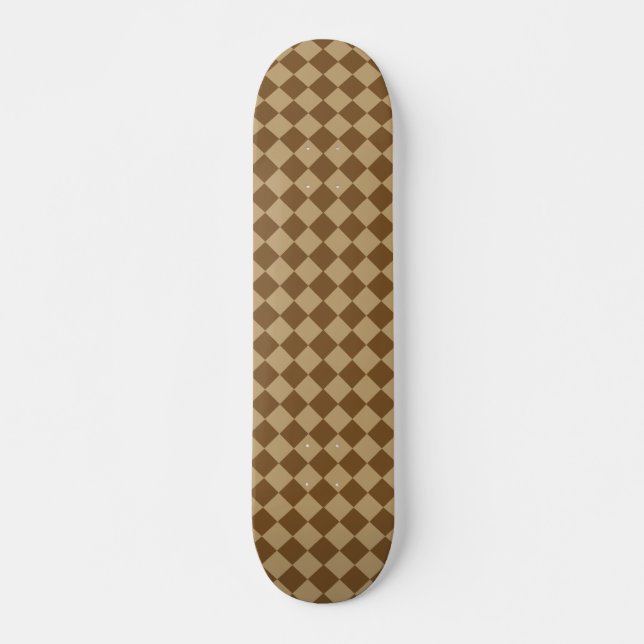 Brown Combination Diamond Pattern by STaylor Skateboard (Front)