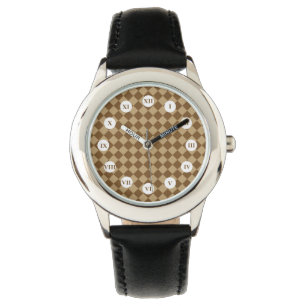Brown Combination Diamond Pattern by STaylor Watch