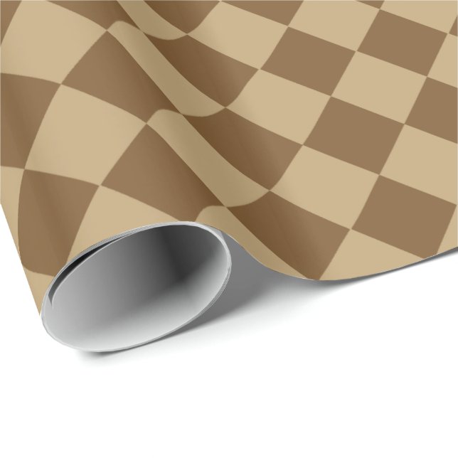 Brown Combination Diamond Pattern by STaylor Wrapping Paper (Roll Corner)