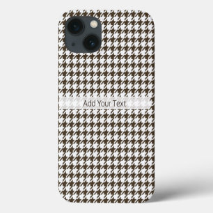 Brown Combination Houndstooth by Shirley Taylor  iPhone 13 Case