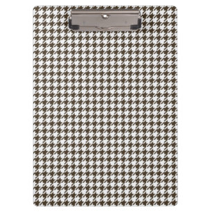 Brown Combination Houndstooth by Shirley Taylor Clipboard