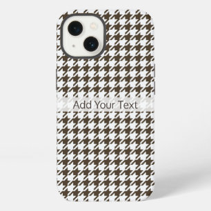 Brown Combination Houndstooth by Shirley Taylor iPhone 13 Case