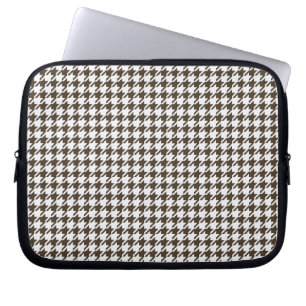 Brown Combination Houndstooth by Shirley Taylor Laptop Sleeve