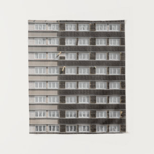 Brown commercial building tapestry